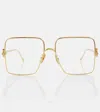 Loewe Oversized Glasses In Shiny Endura Gold