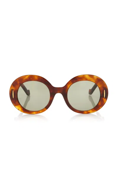 LOEWE ANAGRAM OVERSIZED ROUND-FRAME ACETATE SUNGLASSES