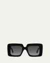 Loewe Anagram Oversized Square Acetate Sunglasses In Black