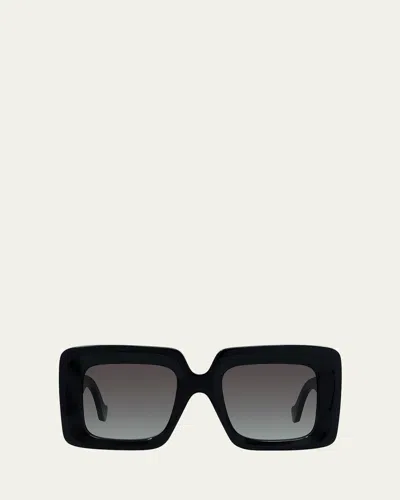 Loewe Anagram Oversized Square Acetate Sunglasses In Black