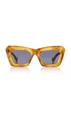 Loewe Anagram Oversized Square-frame Acetate Sunglasses In Neutral