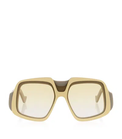 Loewe Anagram Oversized Square Sunglasses In White