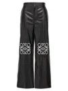 Loewe Women's Anagram Baggy Leather Trousers