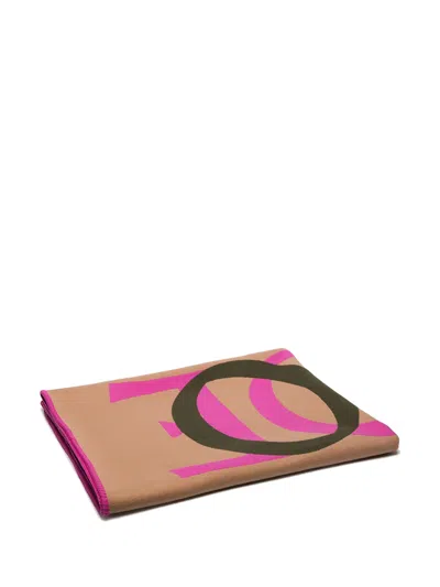 Loewe Love-motif Blanket In Neutrals