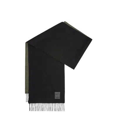 Loewe Anagram-patch Scarf In Black