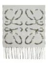 Loewe Anagram-pattern Scarf In Gray
