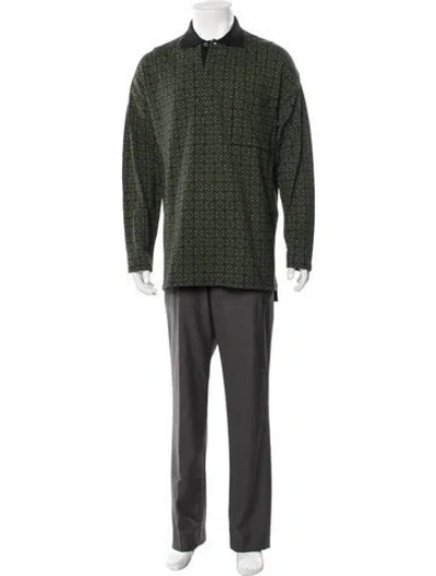 Pre-owned Loewe Anagram Patterned Polo Shirt In Multi