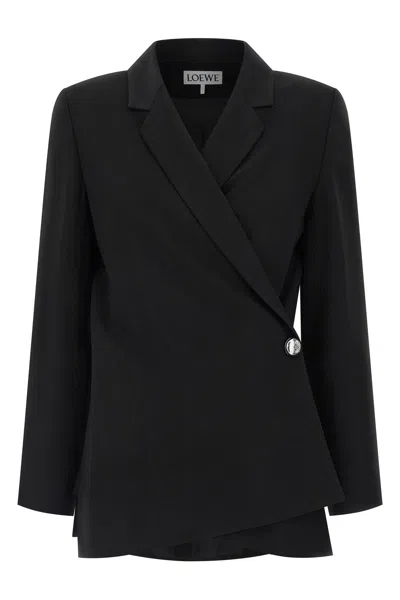 Loewe 'anagram Pebble' Blazer In Black