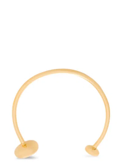 Loewe Anagram Pebble Bangle In Sterling Silver In Gold