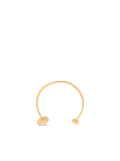 Loewe Anagram Pebble Bangle In Sterling Silver In Gold