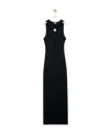 Loewe Anagram Pebble Cotton Dress In Black