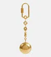 Loewe Anagram Pebble Keyring In Gold