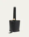 Loewe Anagram Pebble Leather Bucket Bag In Black