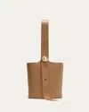Loewe Medium Pebble-calfskin Bucket Bag In Oak