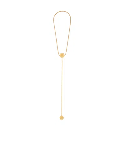 Loewe Anagram Pebble Logo Necklace In Yellow