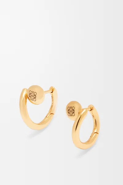 Loewe Anagram Pebble Mini-creolen Aus Sterlingsilber Für Frau In Gold