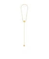 Loewe Anagram Pebble Necklace In Sterling Silver And Lapis Lazuli In Gold