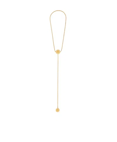 Loewe Anagram Pebble Necklace In Sterling Silver And Lapis Lazuli In Gold