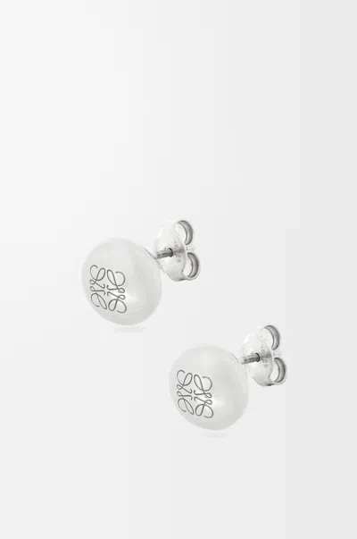 Loewe Anagram Pebble Ohrstecker Aus Sterlingsilber Für Frau In Silver