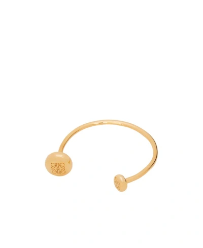 Loewe Anagram Pebble Open Bracelet In Yellow