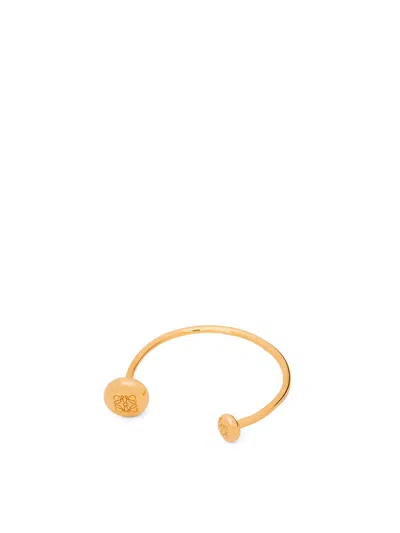 Loewe Anagram Pebble Bangle In Sterling Silver In Gold