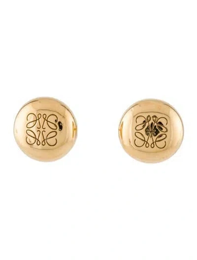 Pre-owned Loewe Anagram Pebble Stud Earrings In Multi