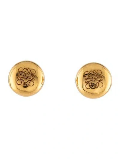Pre-owned Loewe Anagram Pebble Stud Earrings In Multicolor