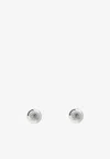 Loewe Anagram Pebble Engraved Earrings In Silver