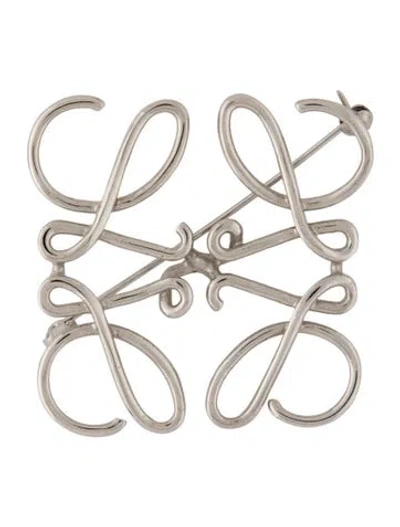 Pre-owned Loewe Anagram Pin Brooch In Multicolor