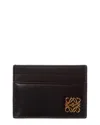 Loewe Anagram Plain Leather Card Holder In Black
