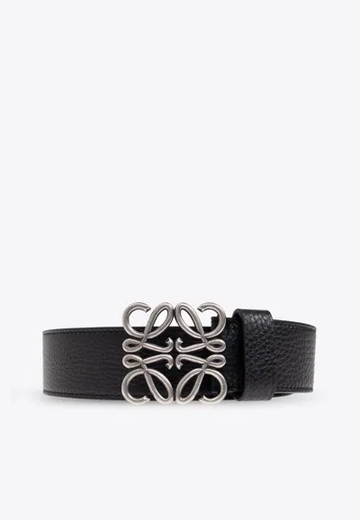 LOEWE ANAGRAM PLAQUE LEATHER BELT