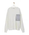 Loewe Logo-patch Cotton Sweater In Multi