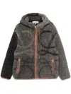 Loewe Anagram-print Hooded Jacket In Grey