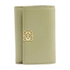 Loewe Anagram Puffer Leather Vertical Cardholder In Green