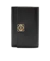 Loewe Anagram Puffer Leather Vertical Cardholder In Black