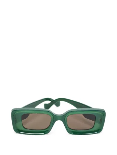 Pre-owned Loewe Anagram Rectangle Sunglasses In Green