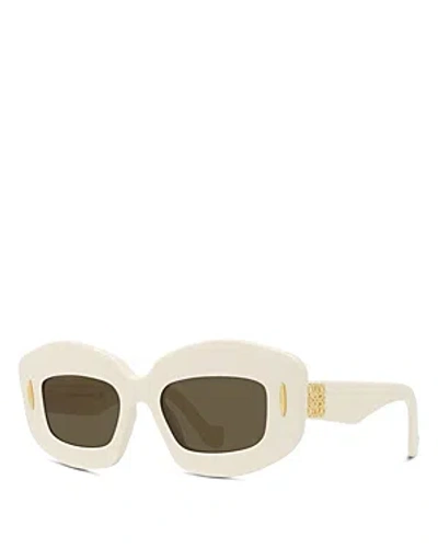 Loewe Anagram Rectangular Sunglasses, 49mm In Neutral