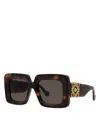 Loewe Anagram Oversized Square-frame Tortoiseshell Acetate Sunglasses In Brown