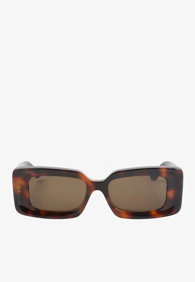Loewe Anagram Rectangular Sunglasses In Brown