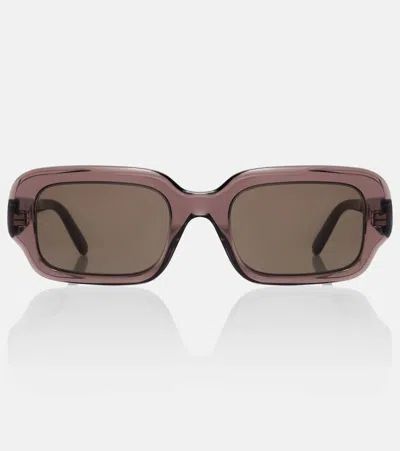 Loewe Anagram Rectangular Sunglasses In Burgundy