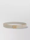 Loewe Anagram Rev 2.8 Cm Light Grey Calf Skin Belt In Multi