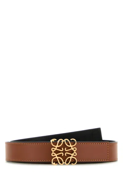Loewe Anagram Rev 2.8 Cm Belt-75 Nd  Female In Brown