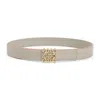 Loewe Anagram Rev 2.8 Cm Light Grey Calf Skin Belt In Multi