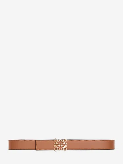 Loewe Anagram Reversible Belt In Brown