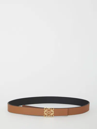 Loewe Anagram Reversible Belt In Black