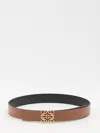 Loewe Anagram Belt In Smooth Calfskin In Black