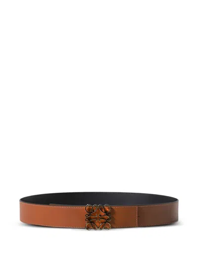 Loewe Anagram Reversible Belt In Brown