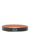 Loewe Anagram Reversible Belt In Smooth Calfskin In Black