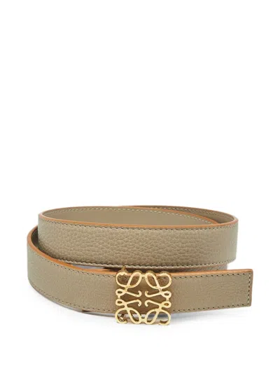 Pre-owned Loewe Anagram Reversible Belt In Neutrals