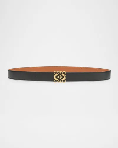 LOEWE ANAGRAM REVERSIBLE LEATHER BELT